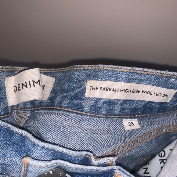 Denim Forum The Farrah High Rise Wide Leg 28L 25 - Picture 5 of 13